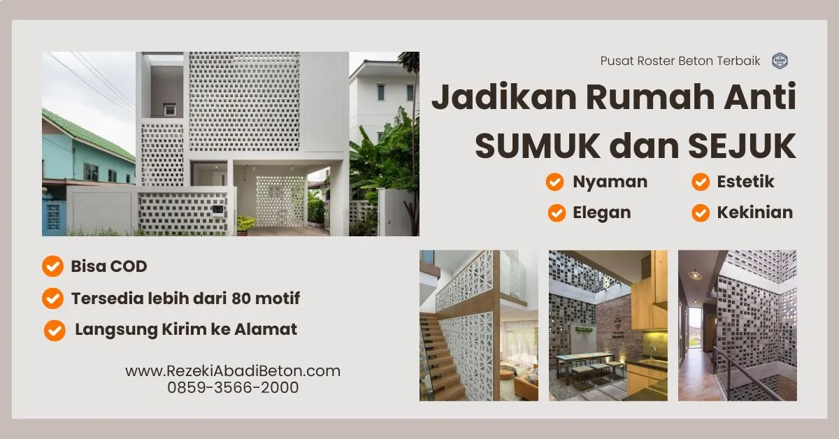 Pusat Roster Beton di Semarang dengan lebih dari 80 Motif yang bisa Anda pilih dari RezekiAbadiBeton.com