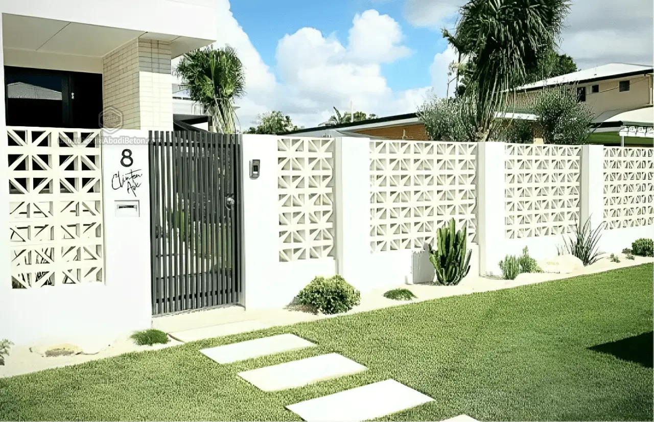 Jual Roster Beton Motif Bunga di Semarang untuk Fasad Tropis Modern