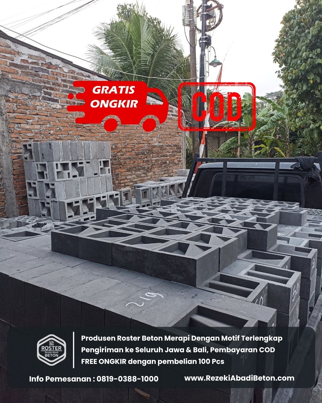 Armada RezekiAbadiBeton siap melayani pengiriman ke seluruh Cilacap.