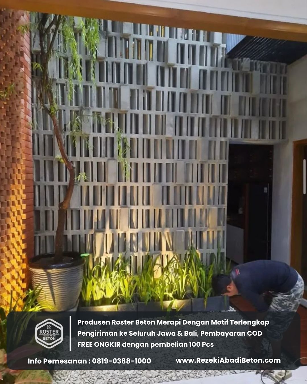 Detail material roster beton yang kokoh dan tahan lama dari RezekiAbadiBeton.com