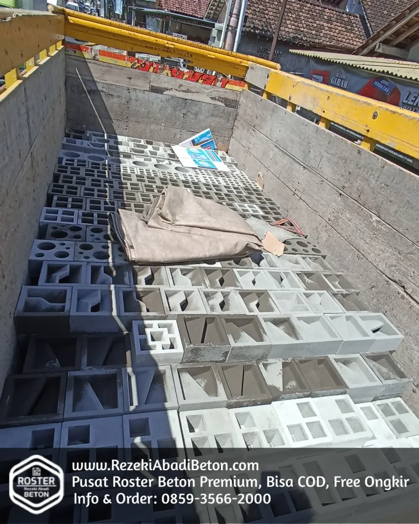 pengiriman roster beton 1000pcs